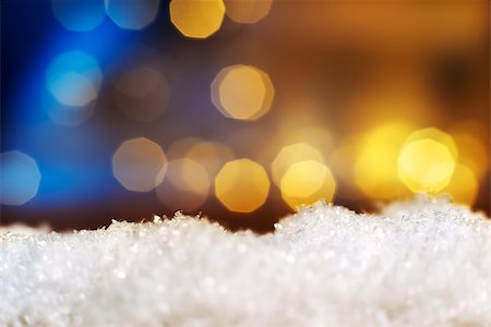 simsearch:400-07103223,k - Image of artificial snow and bokeh lights in background and free space Stock Photo - Budget Royalty-Free & Subscription, Code: 400-08303405