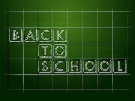 simsearch:400-08315791,k - back to school on green checkered blackboard, education concept Foto de stock - Super Valor sin royalties y Suscripción, Código: 400-08318179