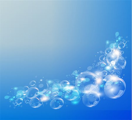fresh air background - Abstract blue background. Air bubbles illustration. Photographie de stock - Aubaine LD & Abonnement, Code: 400-08334565