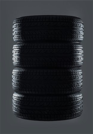 protector - Car tires isolated on gray background Stock Photo - Budget Royalty-Free & Subscription, Code: 400-08334984