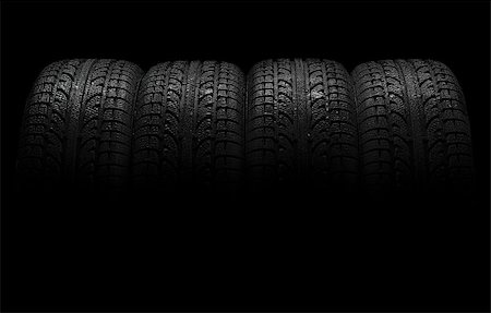 protector - Car tires over black background Stock Photo - Budget Royalty-Free & Subscription, Code: 400-08335126