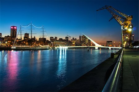 simsearch:400-07111236,k - Womens bridge at night, Puerto Madero Buenos Aires Argentine Stock Photo - Budget Royalty-Free & Subscription, Code: 400-08332736