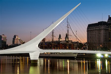 simsearch:400-07111236,k - Womens bridge at night, Puerto Madero Buenos Aires Argentine Stock Photo - Budget Royalty-Free & Subscription, Code: 400-08332741