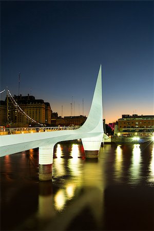 simsearch:400-07111236,k - Womens bridge at night, Puerto Madero Buenos Aires Argentine Stock Photo - Budget Royalty-Free & Subscription, Code: 400-08332742