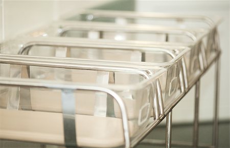 Close up of a range of empty baby containers in the maternity hospital Stock Photo - Budget Royalty-Free & Subscription, Code: 400-08332785