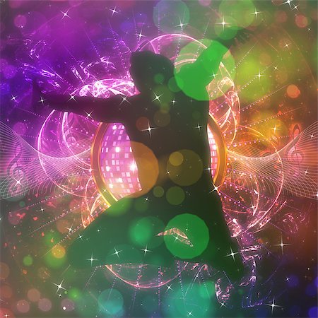 simsearch:400-04219011,k - Abstract glowing party background with 3d male dancer. Stock Photo - Budget Royalty-Free & Subscription, Code: 400-08332985