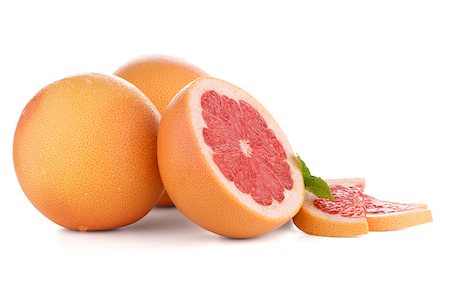simsearch:400-06513460,k - Ripe red grapefruit isolated on white background Stock Photo - Budget Royalty-Free & Subscription, Code: 400-08333334