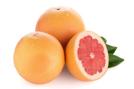 simsearch:400-06513460,k - Ripe red grapefruit isolated on white background Stock Photo - Budget Royalty-Free & Subscription, Code: 400-08333333
