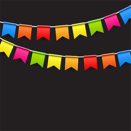 Party Background with Flags Vector Illustration. EPS10 Stock Photo - Budget Royalty-Free & Subscription, Code: 400-08346084