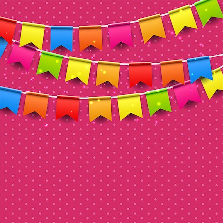 Party Background with Flags Vector Illustration. EPS10 Stock Photo - Budget Royalty-Free & Subscription, Code: 400-08346085