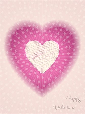 simsearch:400-05897213,k - Cool valentine day greeting card with bursting heart shape Stock Photo - Budget Royalty-Free & Subscription, Code: 400-08346212
