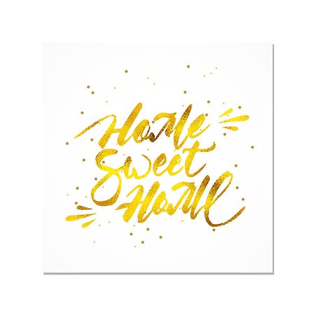 simsearch:400-08551668,k - Home sweet home hand lettering with brush. Hand drawn inspiration quote in modern calligraphy style. Eps 10 Foto de stock - Super Valor sin royalties y Suscripción, Código: 400-08347184