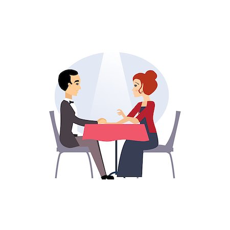 family planning - Date in a Restaurant. Daily Routine Activities of Women. Colourful Vector Illustration Photographie de stock - Aubaine LD & Abonnement, Code: 400-08347646