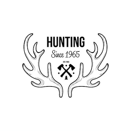 simsearch:400-08348524,k - Hunting Vintage Vector Emblems, Icons and Badges. Vector Illustration Stock Photo - Budget Royalty-Free & Subscription, Code: 400-08348416