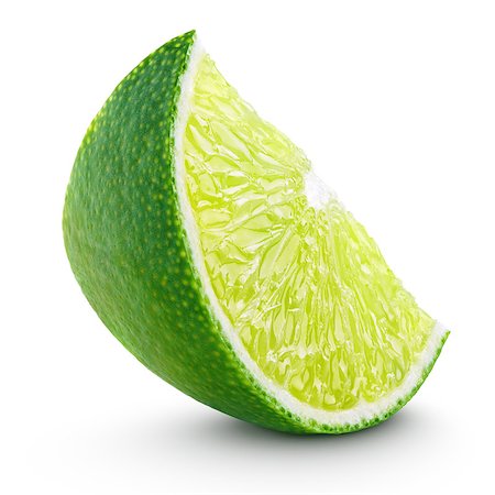 simsearch:400-06513460,k - Slice of lime citrus fruit isolated on white background with clipping path Stock Photo - Budget Royalty-Free & Subscription, Code: 400-08340514