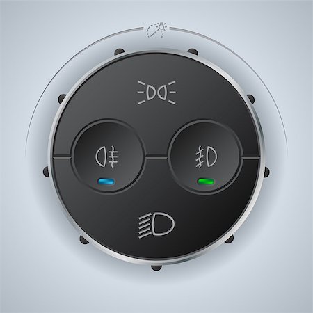 Digital light control gauge design for vehicles Stock Photo - Budget Royalty-Free & Subscription, Code: 400-08340944