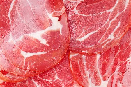 simsearch:400-04885499,k - Prosciutto ham macro texture Stock Photo - Budget Royalty-Free & Subscription, Code: 400-08343127