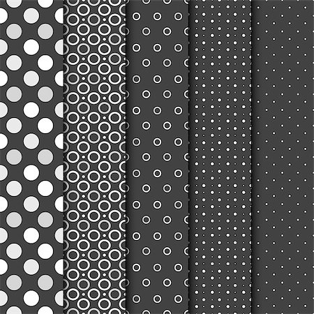 simsearch:400-06642594,k - Vector seamless patterns with circles and dots. White and grey texture. Foto de stock - Super Valor sin royalties y Suscripción, Código: 400-08343804