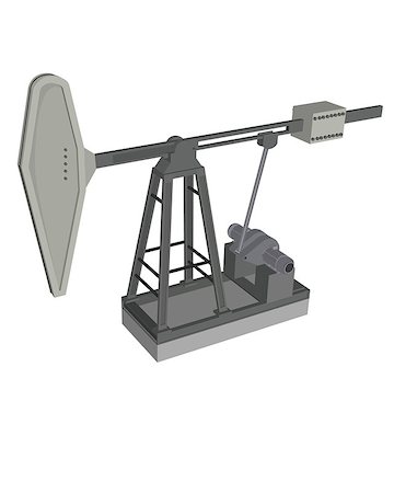simsearch:400-04027574,k - Vector illustration of a grey oil pump Stock Photo - Budget Royalty-Free & Subscription, Code: 400-08374083