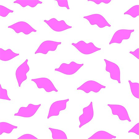 simsearch:400-08165683,k - Lips seamless texture pink color. Vector illustration Photographie de stock - Aubaine LD & Abonnement, Code: 400-08374476