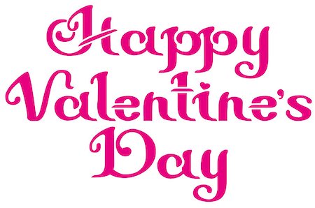 Happy Valentines Day. Lettering text for greeting card. Isolated on white vector illustration Stock Photo - Budget Royalty-Free & Subscription, Code: 400-08377710