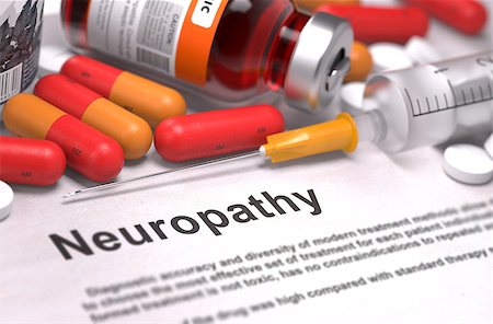 Neuropathy - Printed Diagnosis with Red Pills, Injections and Syringe. Medical Concept with Selective Focus. Stock Photo - Budget Royalty-Free & Subscription, Code: 400-08378063