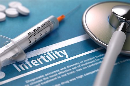 Infertility - Medical Concept on Blue Background with Blurred Text and Composition of Pills, Syringe and Stethoscope. Stock Photo - Budget Royalty-Free & Subscription, Code: 400-08378847