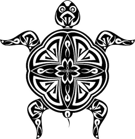 Tattoo Turtle Design Vector Art Stock Photo - Budget Royalty-Free & Subscription, Code: 400-08373027