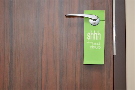 simsearch:400-04617631,k - Door with do not disturb sign Stock Photo - Budget Royalty-Free & Subscription, Code: 400-08373719