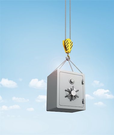 simsearch:400-05913816,k - Metal safe on the hooks. Stock Photo - Budget Royalty-Free & Subscription, Code: 400-08373758