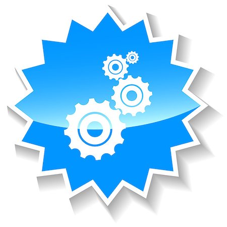 Mechanism web blue icon on a white background. Vector Illustration Photographie de stock - Aubaine LD & Abonnement, Code: 400-08373968