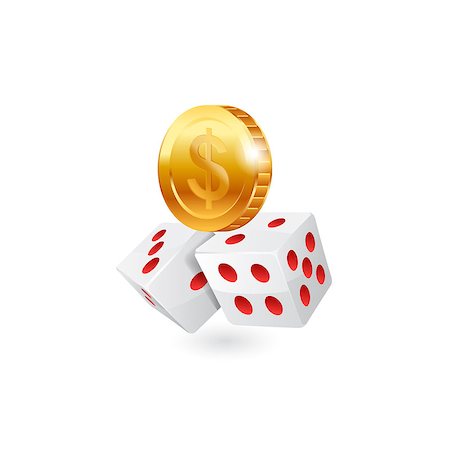 Casino icon. Vector illustration on white background Stock Photo - Budget Royalty-Free & Subscription, Code: 400-08373994