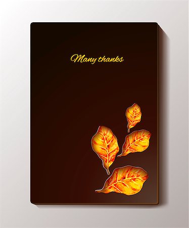 simsearch:400-07087316,k - Thanksgiving - black greeting card designwith gold watrecolor leaf background. Vector illustration EPS 10 Stock Photo - Budget Royalty-Free & Subscription, Code: 400-08405025