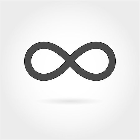 simsearch:400-07418602,k - Limitless icon. Simple mathematical sign Isolated on White Background. Infinity symbol Stock Photo - Budget Royalty-Free & Subscription, Code: 400-08405154