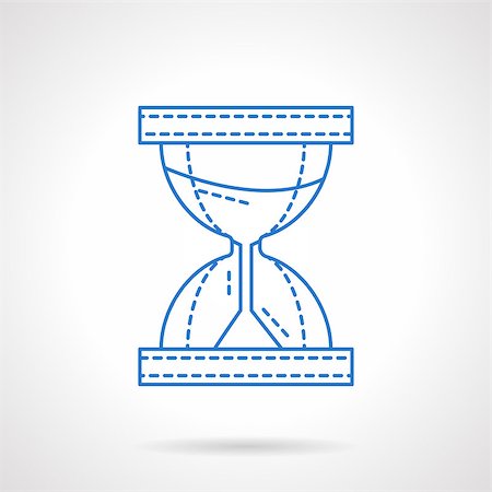 simsearch:400-05283212,k - Hourglass with flowing sand. Time equipment. Business planning, organization, time management concept. Flat blue line style vector icon. Single web design element for mobile app or website. Stock Photo - Budget Royalty-Free & Subscription, Code: 400-08406598