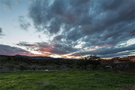 simsearch:400-04587823,k - sunset with a mountain backdrop in Spain Stock Photo - Budget Royalty-Free & Subscription, Code: 400-08407414