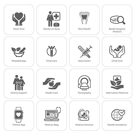 stethoscope icon - Medical and Health Care Icons Set. Flat Design. Isolated Illustration. Stock Photo - Budget Royalty-Free & Subscription, Code: 400-08408510