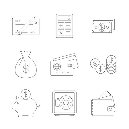 simsearch:400-05133703,k - Finance Icons Line. Editable EPS vector format Stock Photo - Budget Royalty-Free & Subscription, Code: 400-08408798