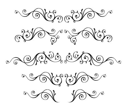 simsearch:400-07103208,k - Vintage ornamental vector frames. Blue calligraphic winter New Year theme. Christmas decoration isolated on white. Stock Photo - Budget Royalty-Free & Subscription, Code: 400-08408793
