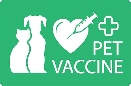 green pet vaccine icon with white pet silhouette Stock Photo - Budget Royalty-Free & Subscription, Code: 400-08400213