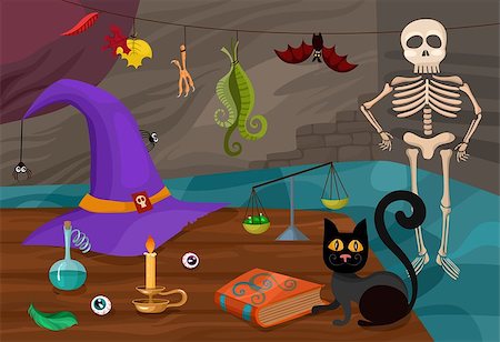 vector halloween illustration Stock Photo - Budget Royalty-Free & Subscription, Code: 400-08401151