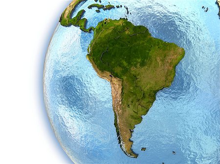 simsearch:400-08401820,k - Planet Earth with embossed continents and country borders. South America. Elements of this image furnished by NASA. Photographie de stock - Aubaine LD & Abonnement, Code: 400-08401814