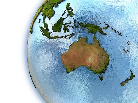 simsearch:400-08401820,k - Planet Earth with embossed continents and country borders. Australia. Elements of this image furnished by NASA. Photographie de stock - Aubaine LD & Abonnement, Code: 400-08401817