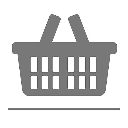 simsearch:700-01163575,k - minimalistic illustration of a shopping basket icon, eps10 vector Stock Photo - Budget Royalty-Free & Subscription, Code: 400-08402090