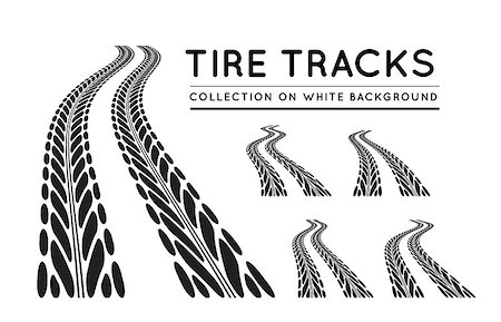 sermax55 (artist) - Tire track vector background in black and white style Stock Photo - Budget Royalty-Free & Subscription, Code: 400-08402821