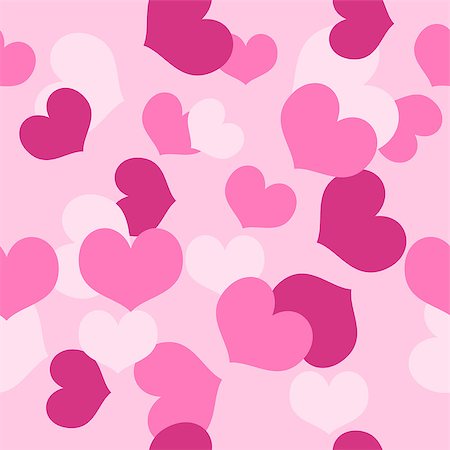 simsearch:400-07982444,k - Romantic seamless pattern with hearts for Valentine Day Photographie de stock - Aubaine LD & Abonnement, Code: 400-08403118