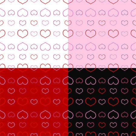 simsearch:400-07982444,k - Romantic seamless pattern with hearts for Valentine Day Photographie de stock - Aubaine LD & Abonnement, Code: 400-08403119