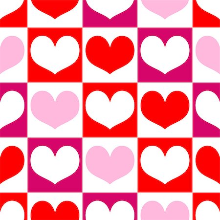 simsearch:400-07982444,k - Romantic seamless pattern with hearts for Valentine Day Photographie de stock - Aubaine LD & Abonnement, Code: 400-08403120