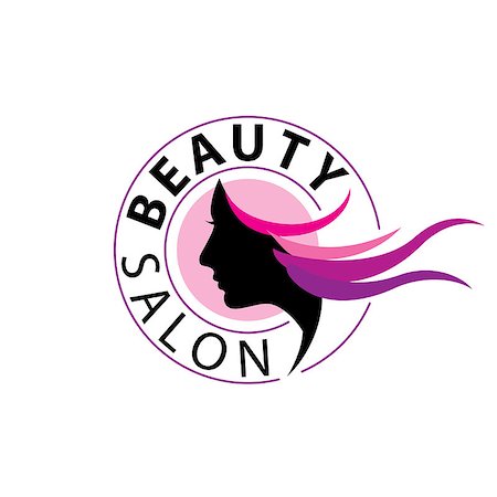 simsearch:400-05927920,k - Beauty Female Face Logo Design.Cosmetic salon logo design. Creative Woman Face Vector Foto de stock - Super Valor sin royalties y Suscripción, Código: 400-08403766