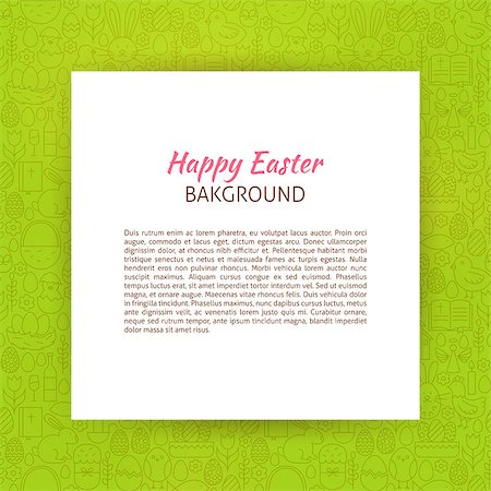 simsearch:400-07424187,k - Paper over Happy Easter Line Art Background. Vector Illustration of Piece of Paper over Spring Holiday Outline Modern Design. Photographie de stock - Aubaine LD & Abonnement, Code: 400-08414630